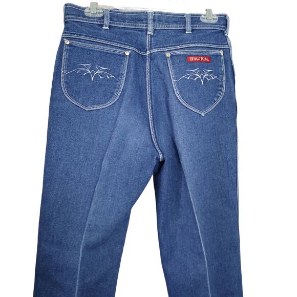 Vintage Braxton 80s High Waist Jeans Blue Triple Stitch size 8 / 10 Retro - Picture 9 of 13